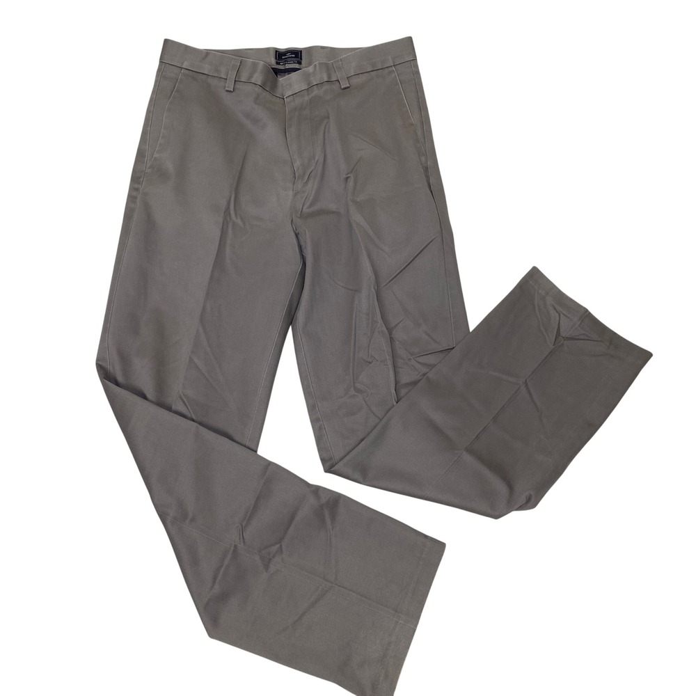 Dockers D3 Classic Fit Gray Dress Pants Mens 34x34 Flat Front